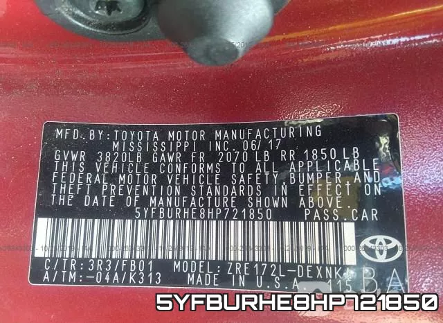 5YFBURHE8HP721850 фото 10