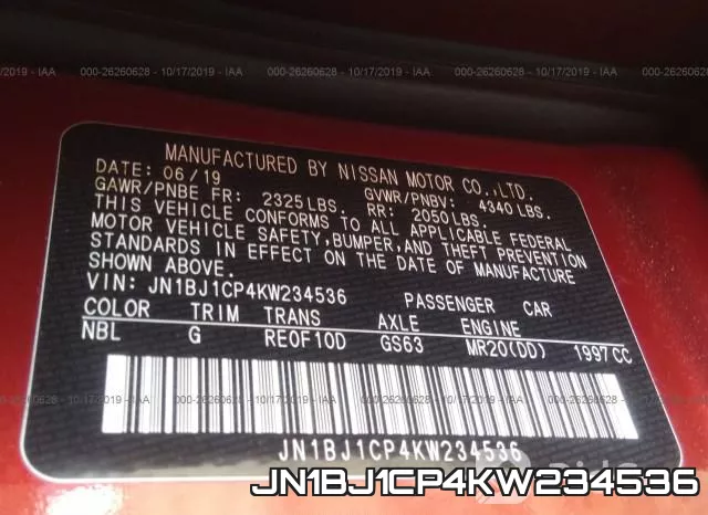 JN1BJ1CP4KW234536 фото 10
