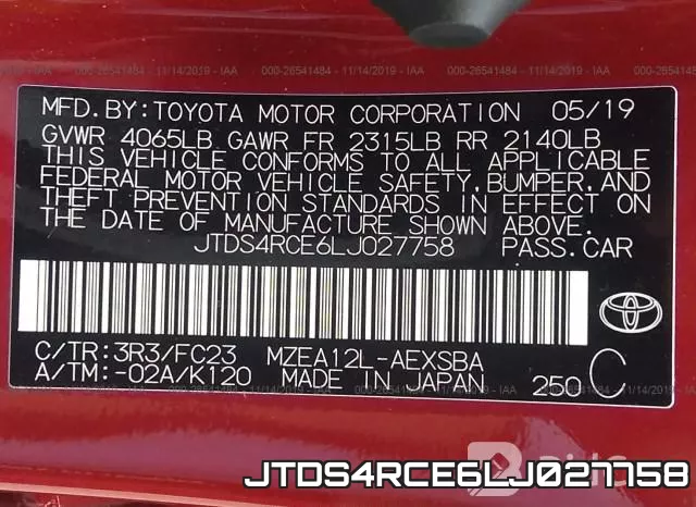 JTDS4RCE6LJ027758 фото 10