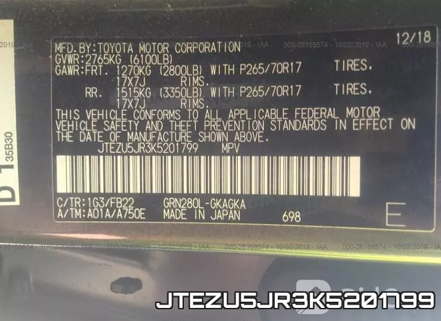 JTEZU5JR3K5201799 фото 9