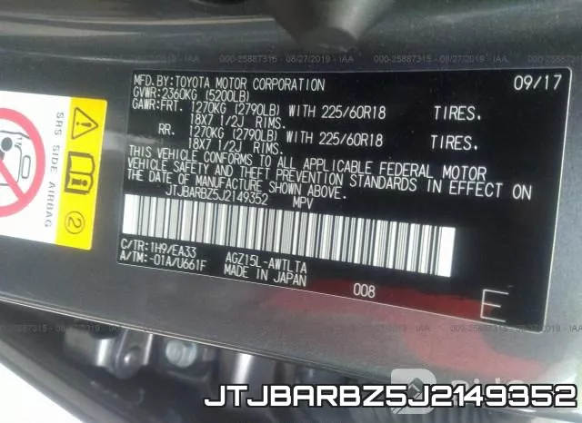 JTJBARBZ5J2149352 фото 10