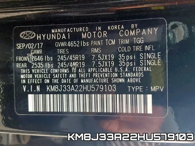 KM8J33A22HU579103 фото 2