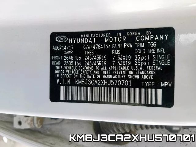 KM8J3CA2XHU570701 фото 2