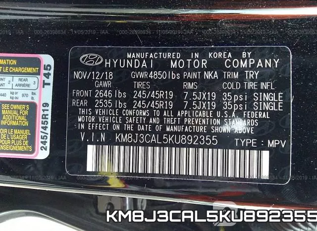 KM8J3CAL5KU892355 фото 10
