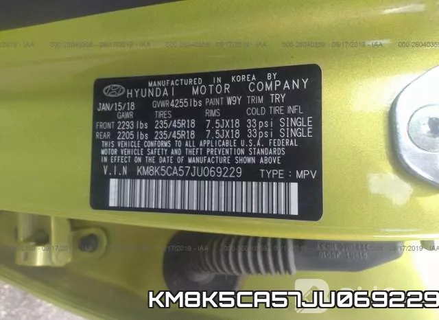 KM8K5CA57JU069229 фото 10