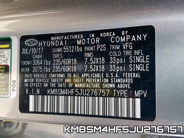 KM8SM4HF5JU276757 фото 2