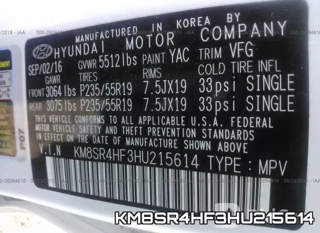 KM8SR4HF3HU215614 фото 10