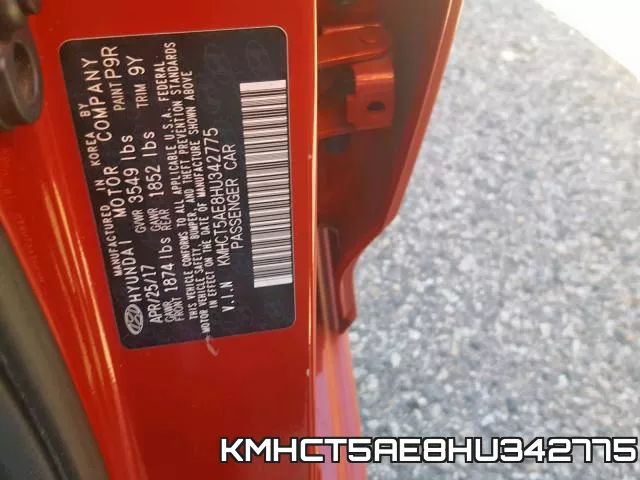 KMHCT5AE8HU342775 фото 2