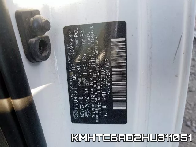 KMHTC6AD2HU311051 фото 2