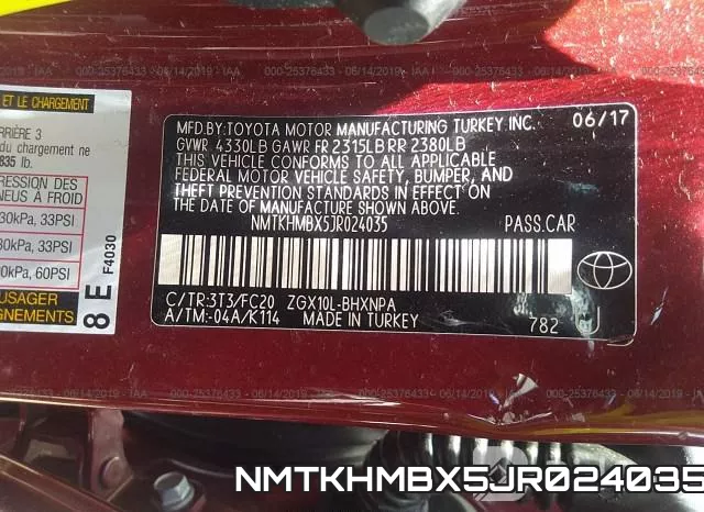 NMTKHMBX5JR024035 фото 10