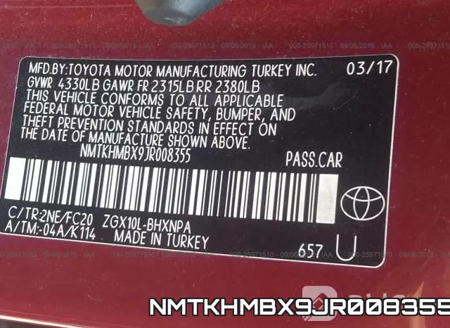NMTKHMBX9JR008355 фото 10