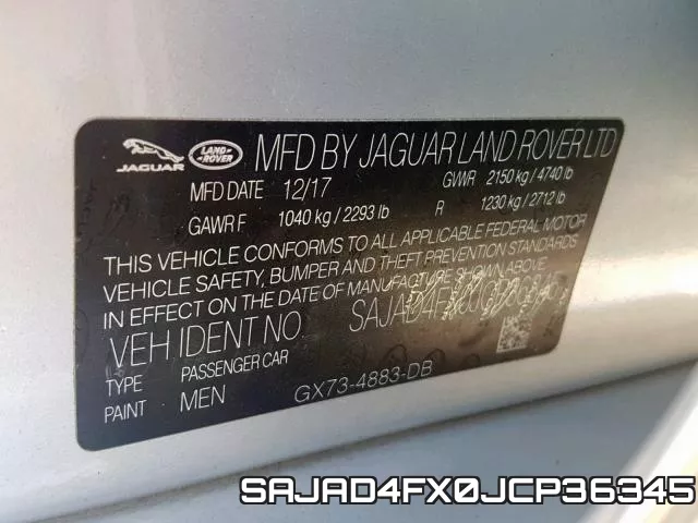 SAJAD4FX0JCP36345 фото 2
