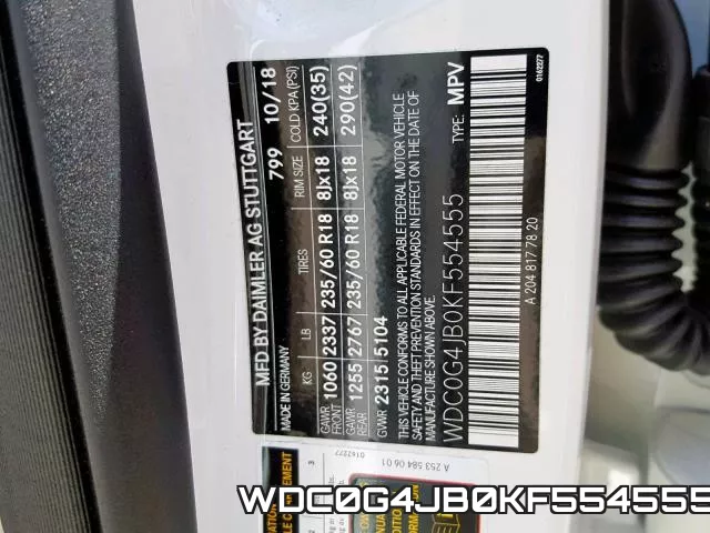 WDC0G4JB0KF554555 фото 2