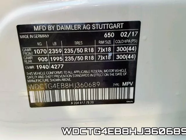 WDCTG4EB8HJ360689 фото 2