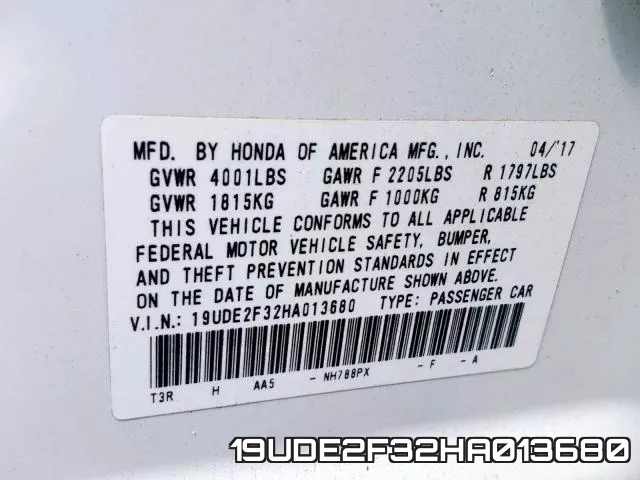 19UDE2F32HA013680 фото 2