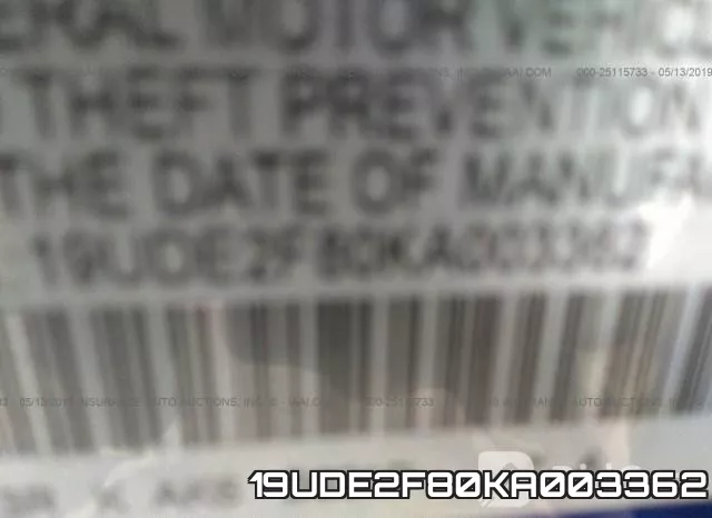 19UDE2F80KA003362 фото 10