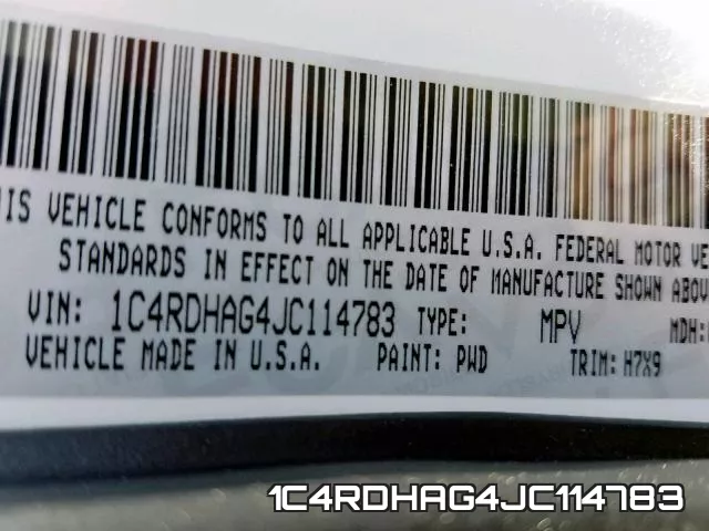 1C4RDHAG4JC114783 фото 2