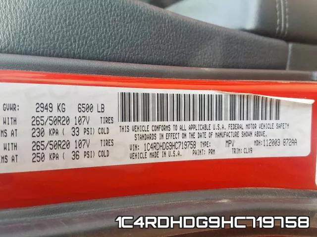 1C4RDHDG9HC719758 фото 2