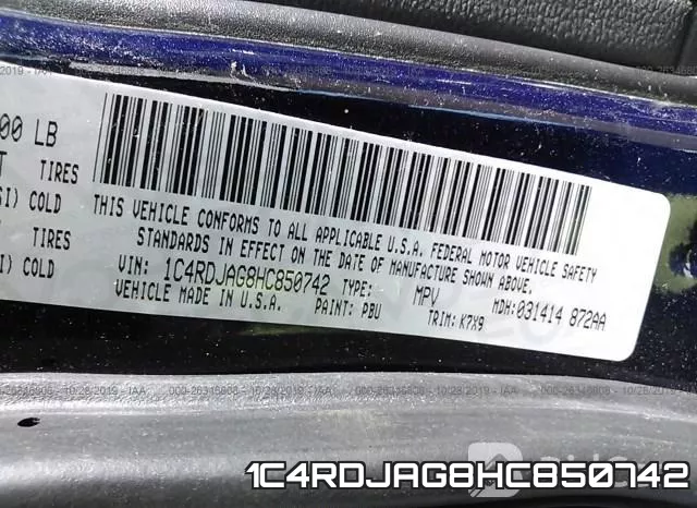 1C4RDJAG8HC850742 фото 10