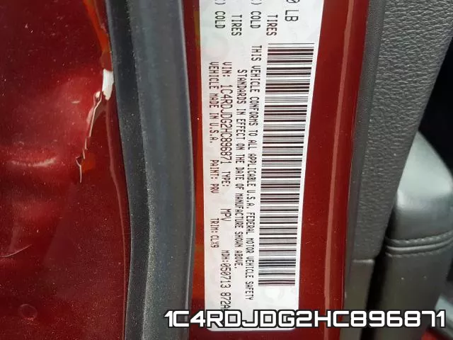1C4RDJDG2HC896871 фото 2