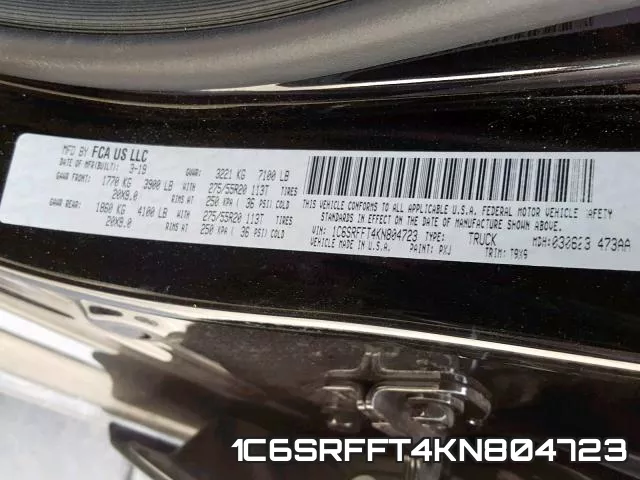 1C6SRFFT4KN804723 фото 2