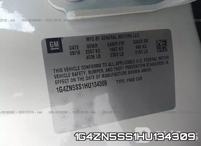 1G4ZN5SS1HU134309 фото 10