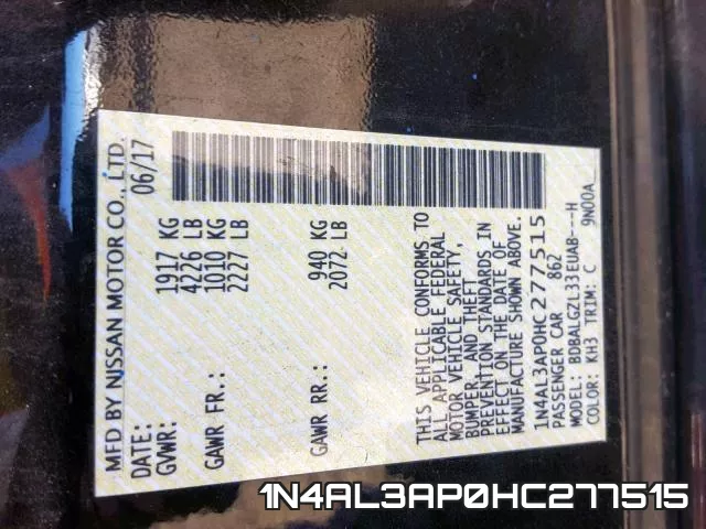 1N4AL3AP0HC277515 фото 2