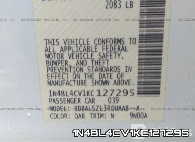 1N4BL4CV1KC127295 фото 10