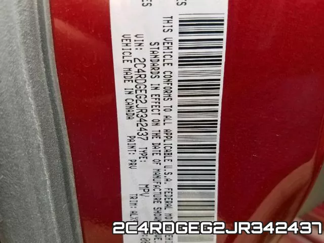 2C4RDGEG2JR342437 фото 2