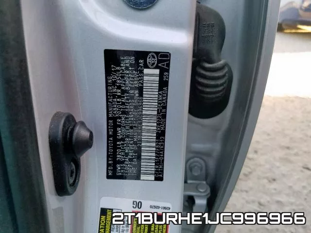 2T1BURHE1JC996966 фото 2