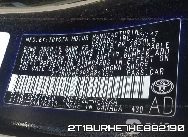 2T1BURHE7HC882190 фото 10