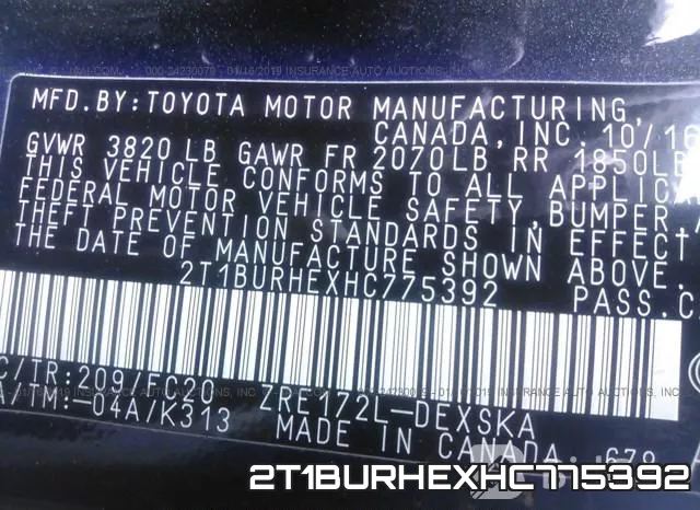 2T1BURHEXHC775392 фото 10