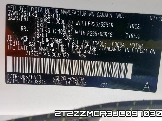 2T2ZZMCA3JC097030 фото 2