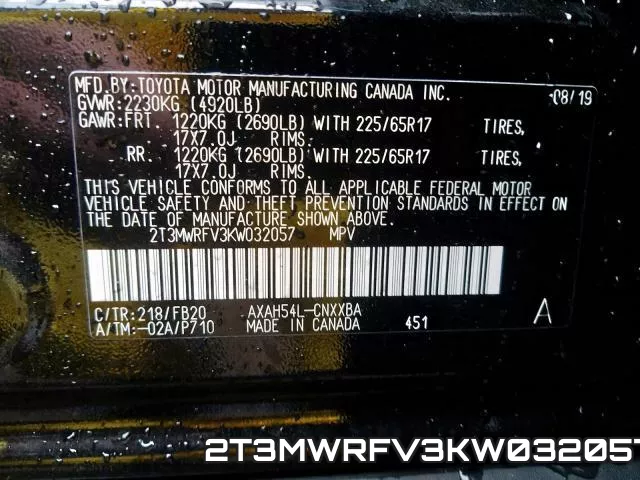 2T3MWRFV3KW032057 фото 2