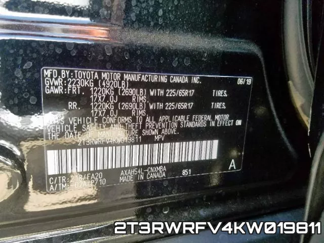 2T3RWRFV4KW019811 фото 2