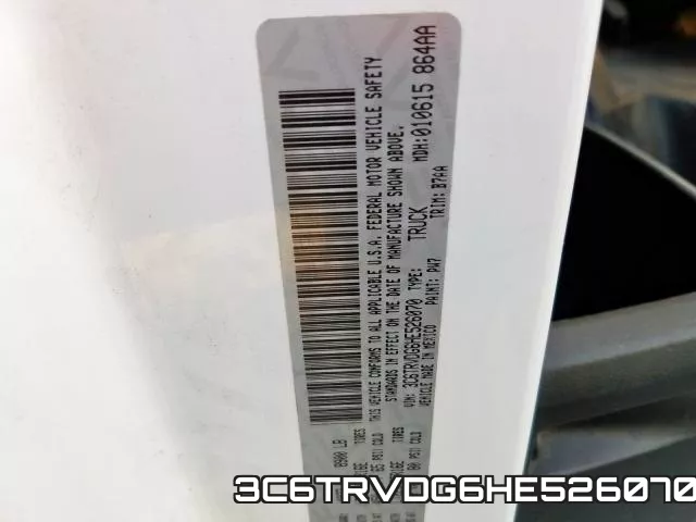 3C6TRVDG6HE526070 фото 2