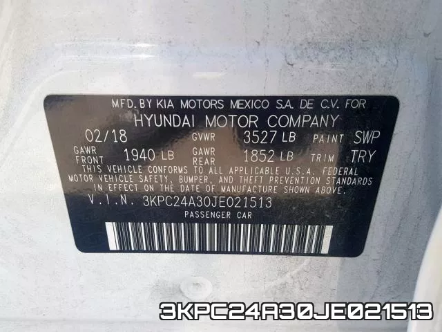 3KPC24A30JE021513 фото 2