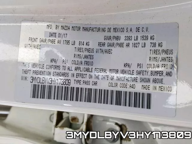 3MYDLBYV3HY173809 фото 2