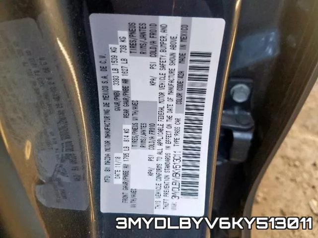 3MYDLBYV6KY513011 фото 2