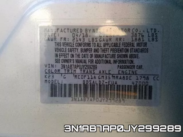3N1AB7AP0JY299289 фото 2