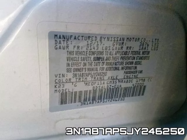3N1AB7AP5JY246250 фото 2