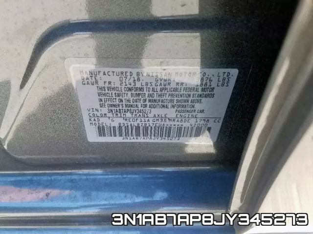 3N1AB7AP8JY345273 фото 2