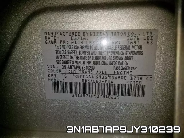 3N1AB7AP9JY310239 фото 2