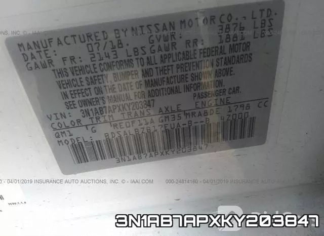 3N1AB7APXKY203847 фото 10