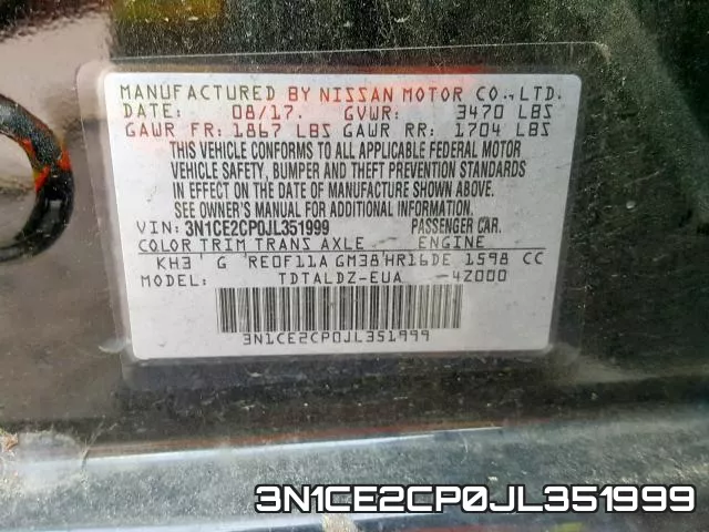 3N1CE2CP0JL351999 фото 2