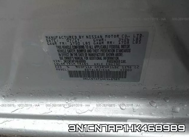 3N1CN7AP1HK468989 фото 10