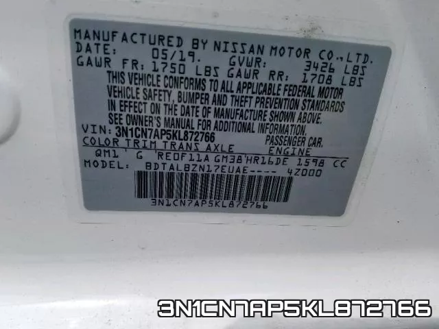 3N1CN7AP5KL872766 фото 2
