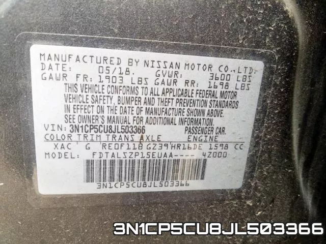 3N1CP5CU8JL503366 фото 2