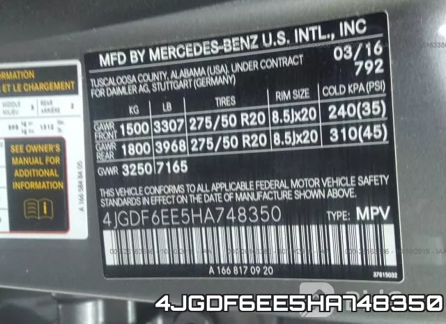 4JGDF6EE5HA748350 фото 10