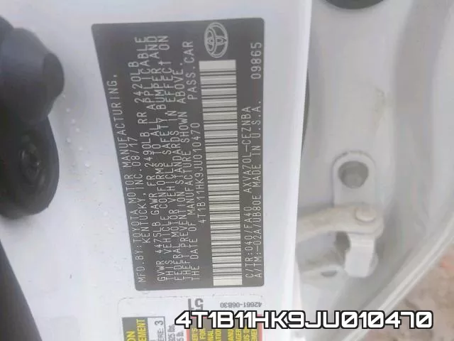 4T1B11HK9JU010470 фото 2